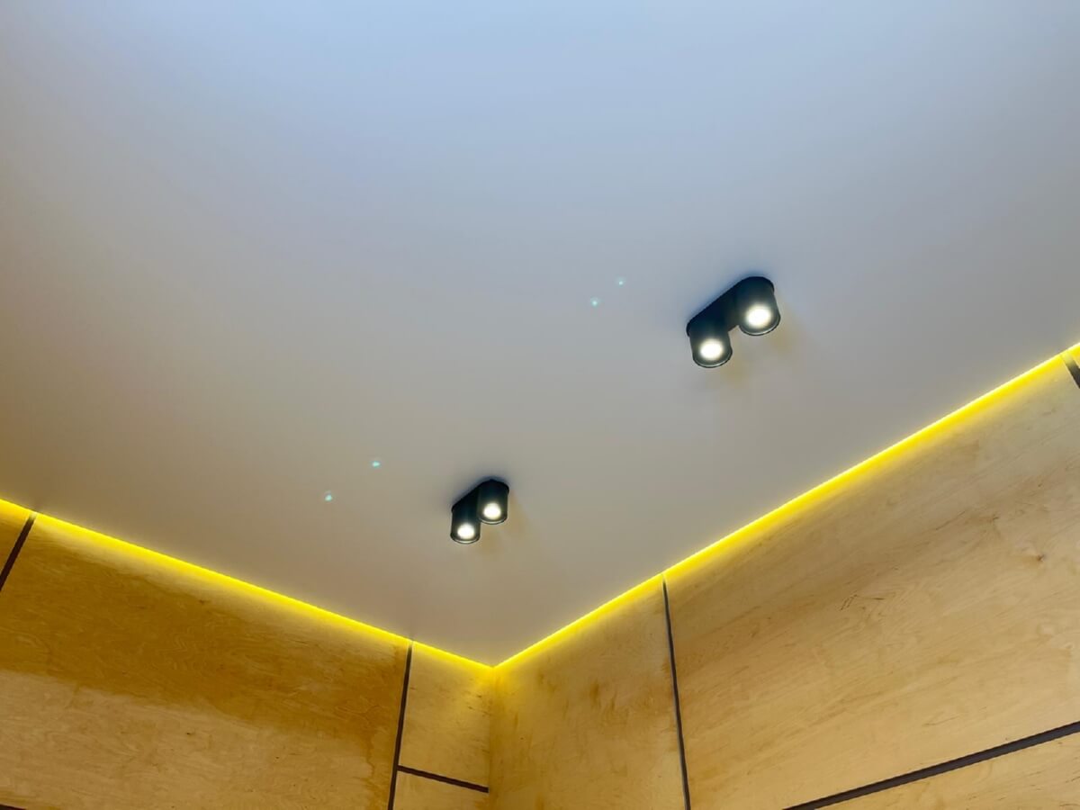 What are floating stretch ceilings?