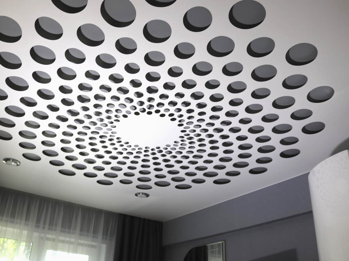 Perforated stretch ceilings